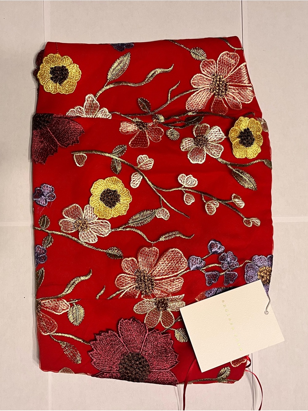 Endless Rose Red Floral Embroidered Crop Top